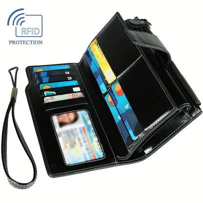 Portefeuille de voyage RFID sécurisé | Pochette vintage à multi-poches