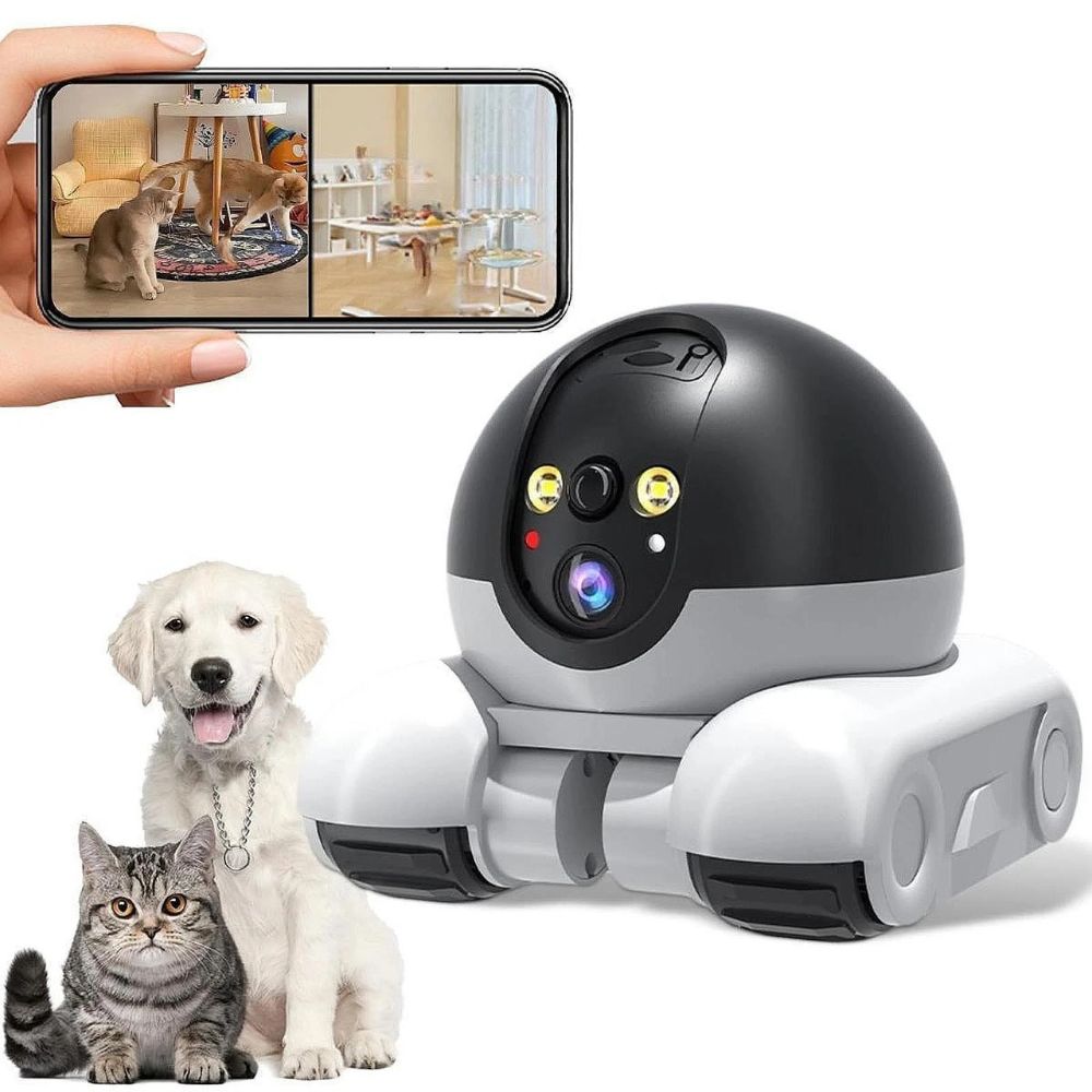 caméra de surveillance pour animaux domestiques d'intérieur (chien, chat) 0