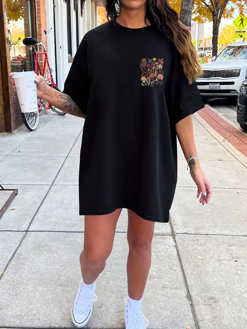 DAISY | Round Neck T-shirt Dress