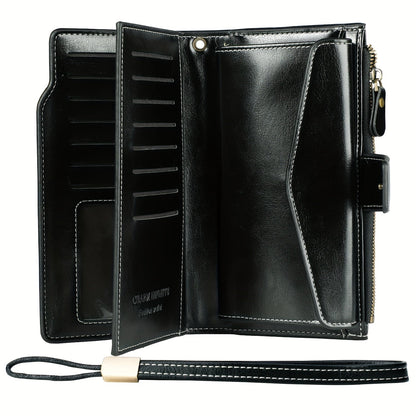 Portefeuille de voyage RFID sécurisé | Pochette vintage à multi-poches