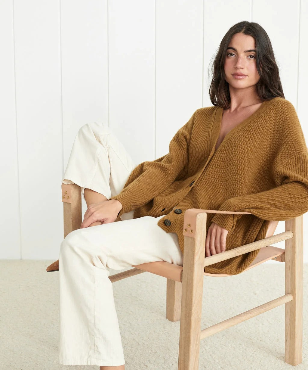 Lena | Exquisite blended cashmere wool cardigan for classic elegance