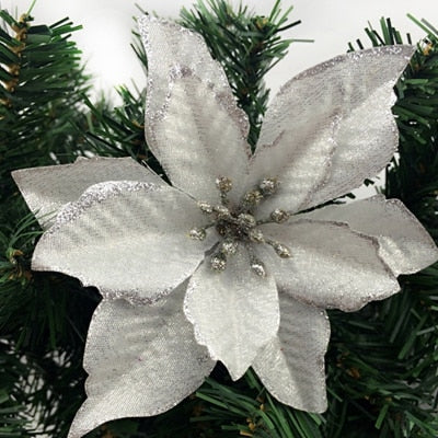 ensemble de fleurs décoratives pour sapin de Noël 0