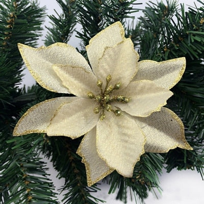 ensemble de fleurs décoratives pour sapin de Noël 4
