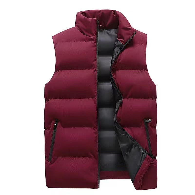 Gilet Premium RAW | Elegant quiltet vest for menn med lærpatch