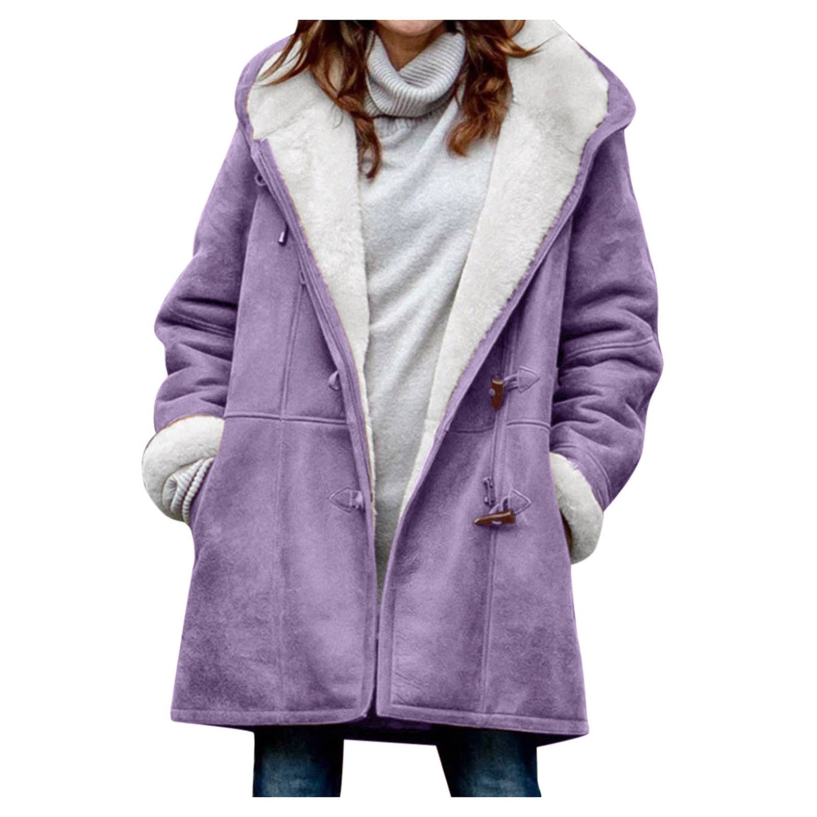 Ingrid | Lämmin fleece-takki hupulla naisille