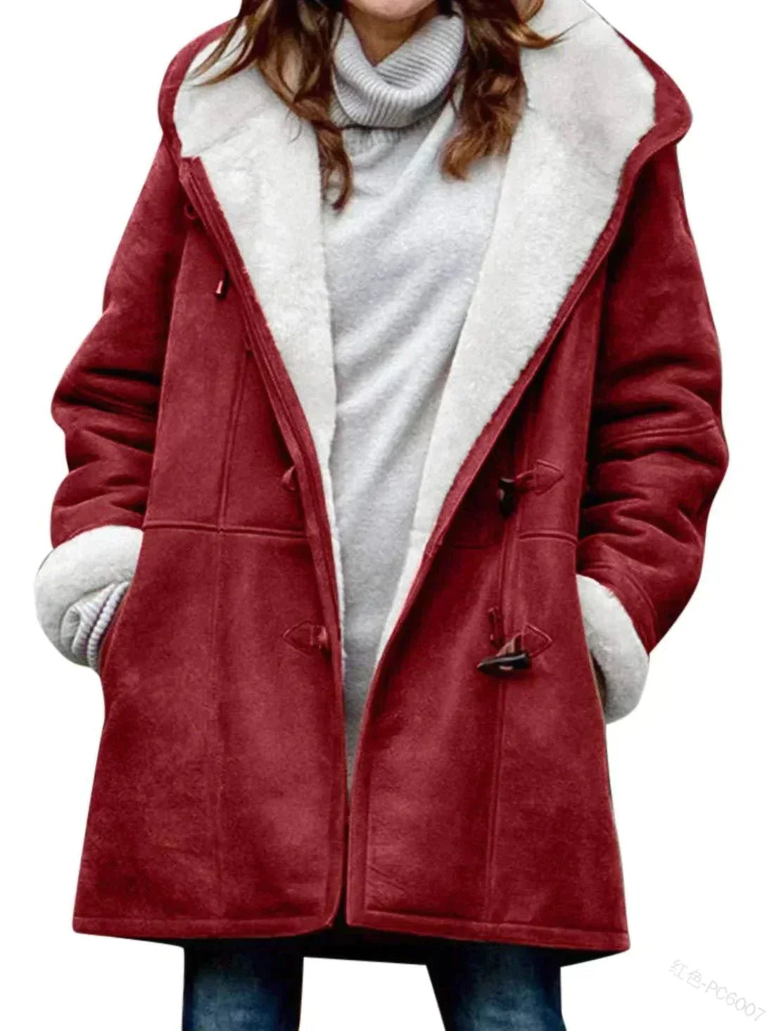 Ingrid | Lämmin fleece-takki hupulla naisille