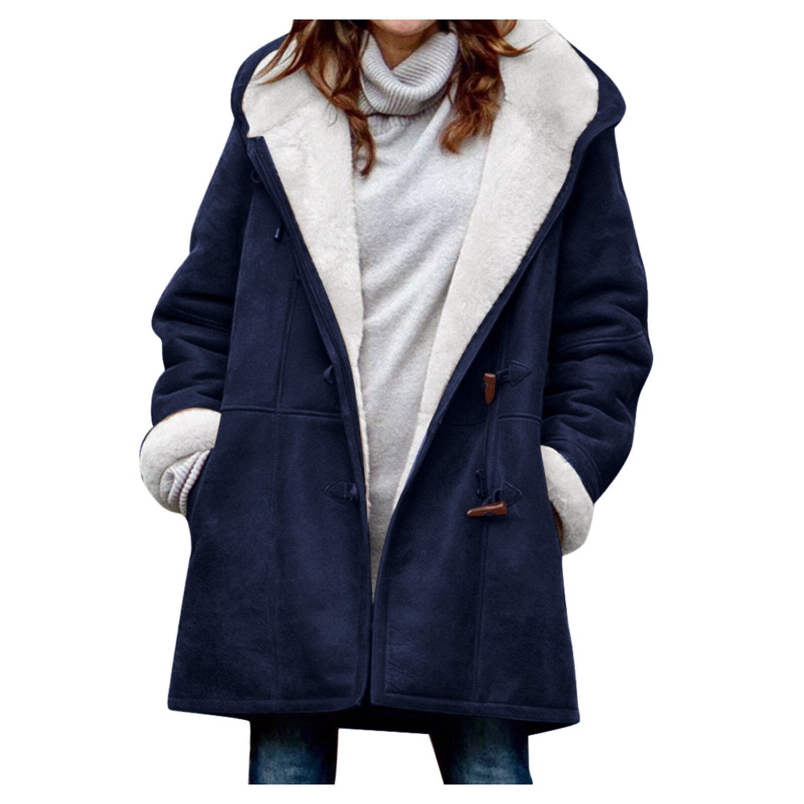 Ingrid | Lämmin fleece-takki hupulla naisille