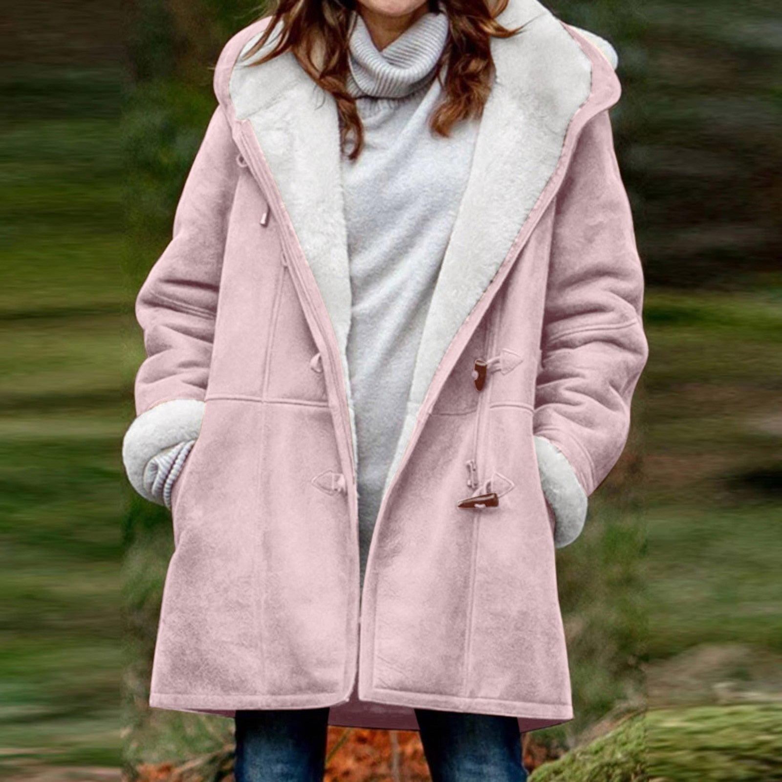 Ingrid | Lämmin fleece-takki hupulla naisille