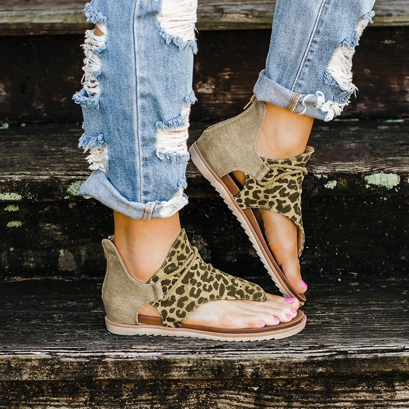 Marian | Leopard Sandaler – Eleganse og Støtte