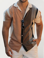 BERNARD | Chemise à rayures à manches courtes