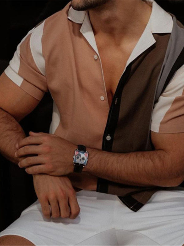 BERNARD | Chemise à rayures à manches courtes