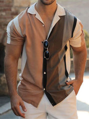 BERNARD | Chemise à rayures à manches courtes
