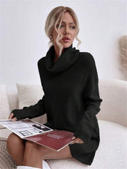 VICTORIA | Pull à col roulé en maille long ajusté