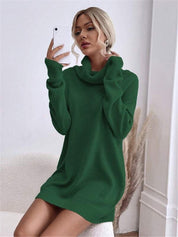 VICTORIA | Pull à col roulé en maille long ajusté