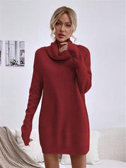VICTORIA | Pull à col roulé en maille long ajusté