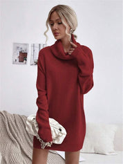 VICTORIA | Pull à col roulé en maille long ajusté
