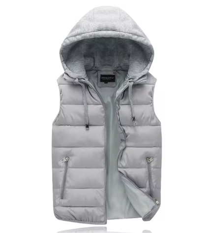 Gilet Ralph | Gilet/veste légère et décontractée rembourrée avec capuche amovible pour hommes