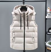RAW Hooded Vest | Quilted Midlayer Jacket with Hood for Men