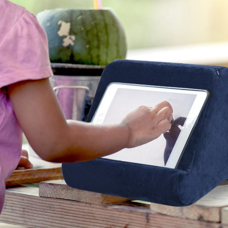 Gestionnaire de tablette réglable avec conception de tissu doux pour iPad et tablettes - parfait pour la lecture et le tournage