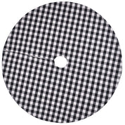 jupe de sapin de Noël à carreaux noirs et blancs 0