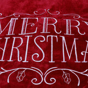 jupe de sapin de Noël en velours rouge 2