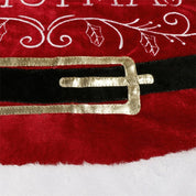 jupe de sapin de Noël en velours rouge 3