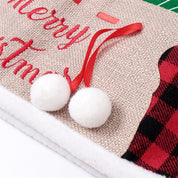 jupe de sapin en tissu à carreaux noirs et rouges de 122 cm 4