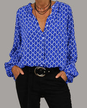ELLA | Blouse à col en V Printemps