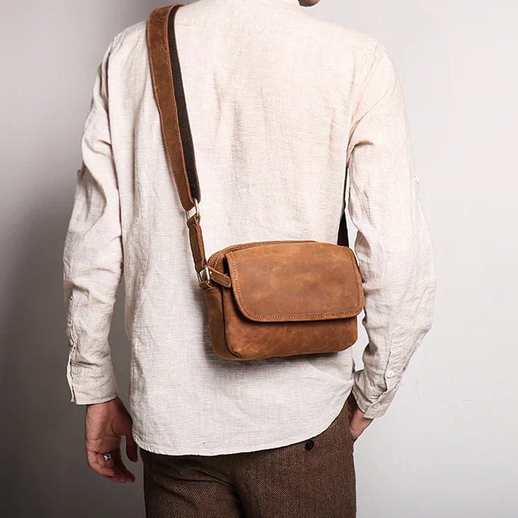 Roma | Small Compact Leather Crossbody Bag