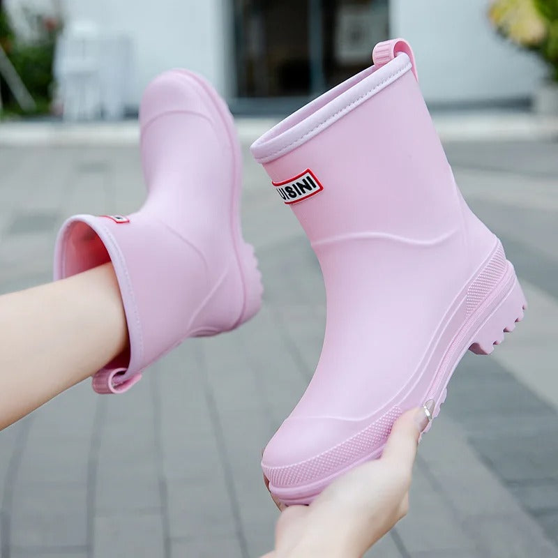 Léna | Waterproof Mid-High Boots – Elegance and Comfort in the Rain