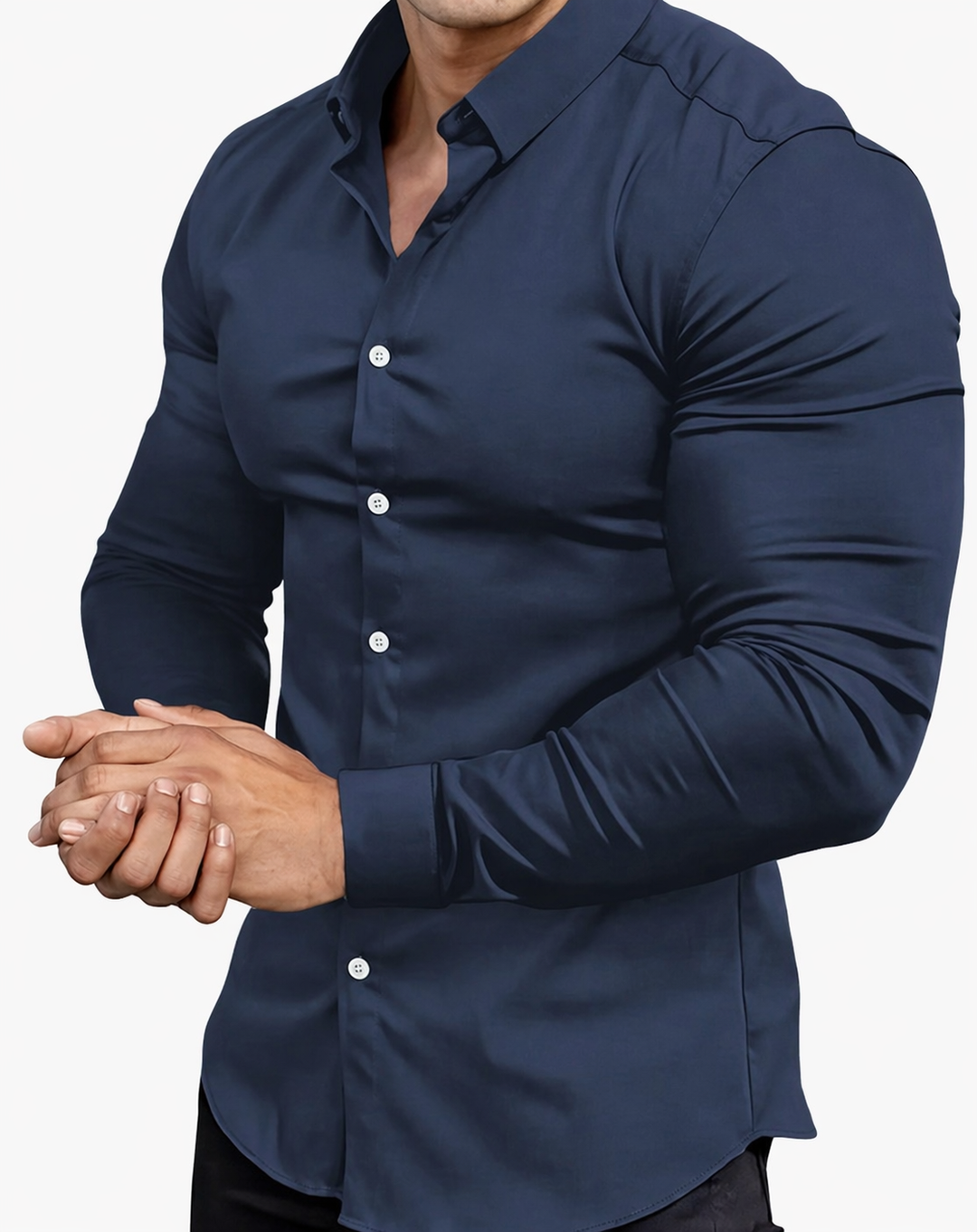 Men's Dress Shirt - Slim Fit Button-Down, Classic Long Sleeve for Business and Casual Wear