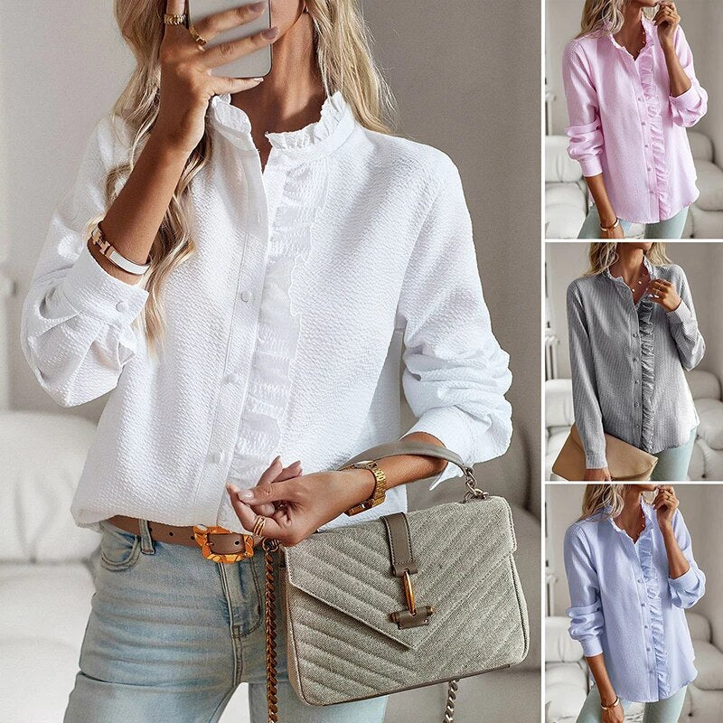 VIOLA | Elegant Long-Sleeve Blouse for Women