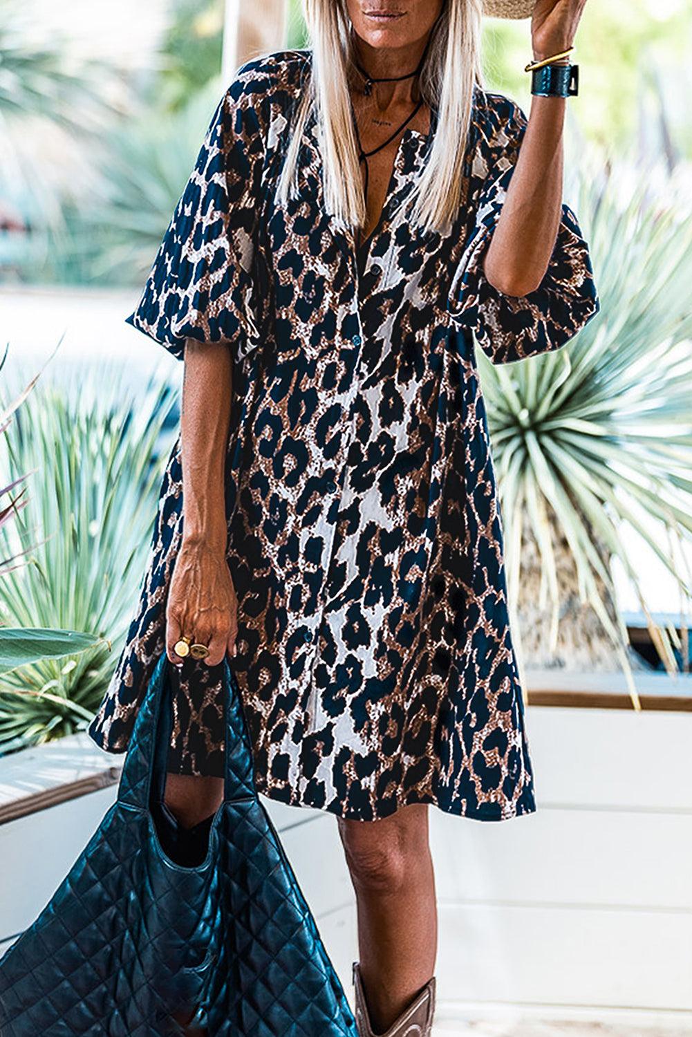 Leopardmønstret sommerkjole MILA