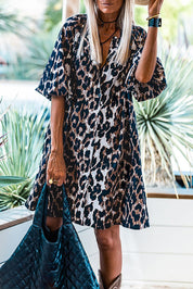 Leopardmønstret sommerkjole MILA
