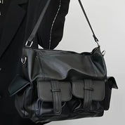 Jayceon | Sac bandoulière en cuir de moto punk à grande capacité