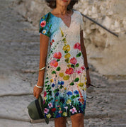 SARAH | Elegant sommerkjole med V-hals
