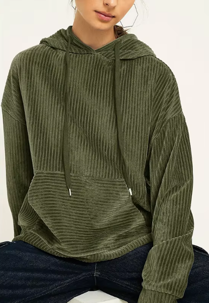 UNISEX | Corduroy Hoodie Sweatshirt