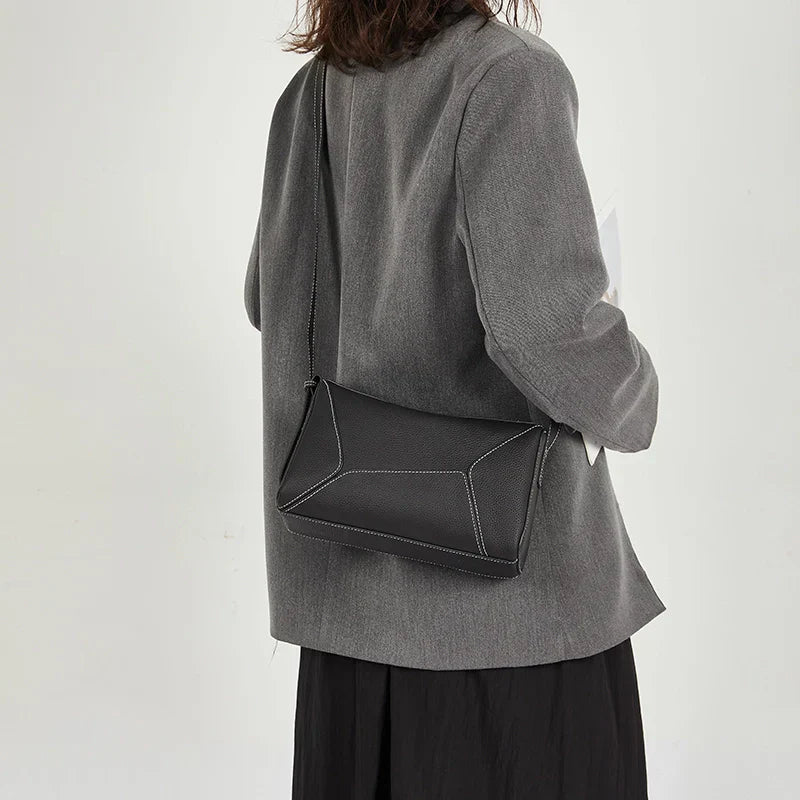 Izabella | Classic Leather Shoulder Bag