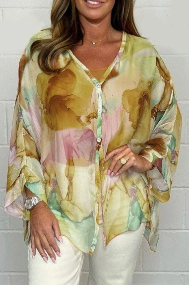 ZARA | Blouse imprimée légère et élégante